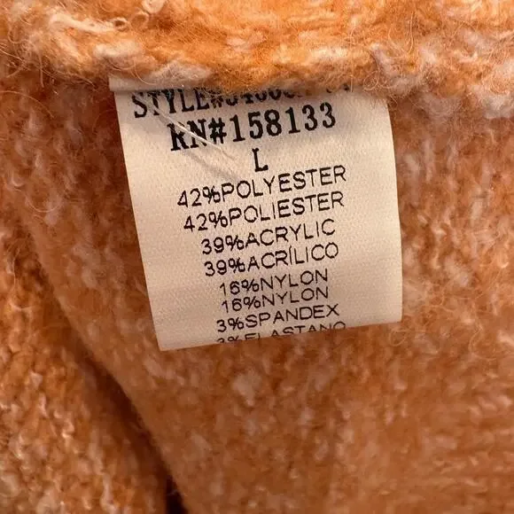 Pink Clover Light Orange Pullover Knit Sweater - Large - Picture 5 of 6